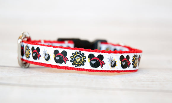 Mouse pirate dog collar. 1/2
