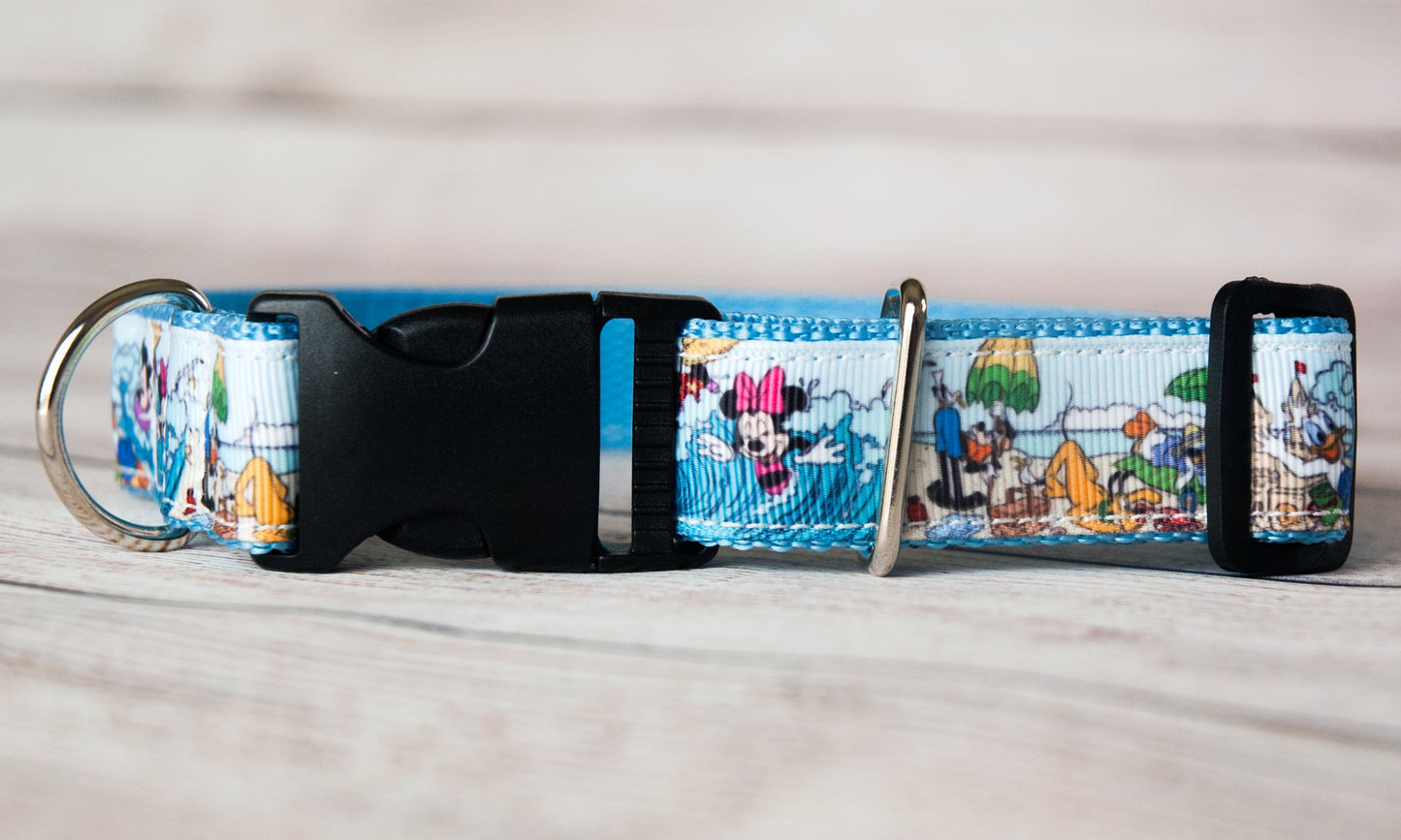 Mouse characters at the beach dog collar and/or leash