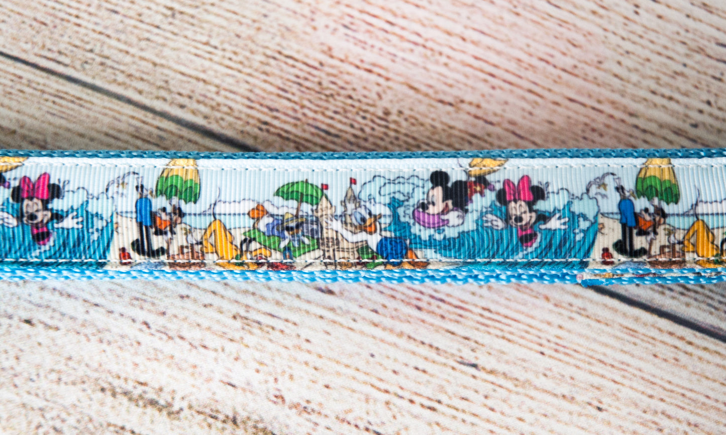 Mouse characters at the beach dog collar and/or leash