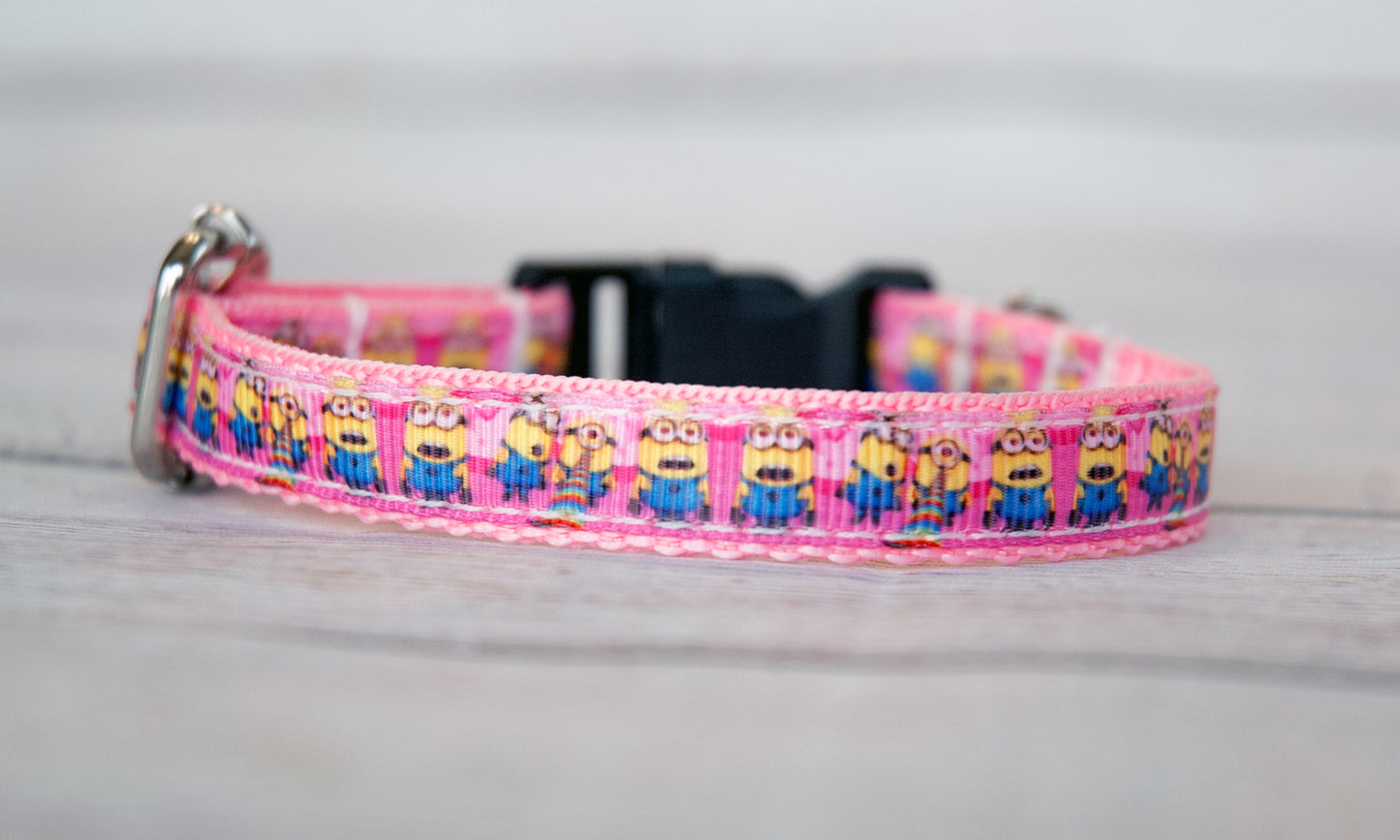 Minions dog collar, 1/2" wide