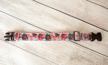 Moana Toddler and adult with Maui dog collar and/or leash. Strong pink coloring. 1 inch wide.