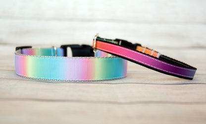 Ombre dog collar and/or leash. 1"wide and 1/2" wide.