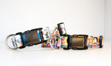 2 varieties of Anime character dog collars and/or leashes. 1 inch wide