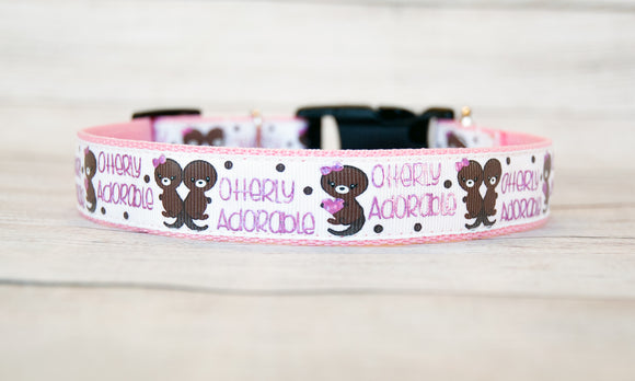 Otterly Adorable dog collar. 1 inch wide
