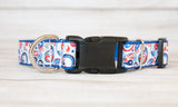 Patriotic Paisley collar. 1" wide