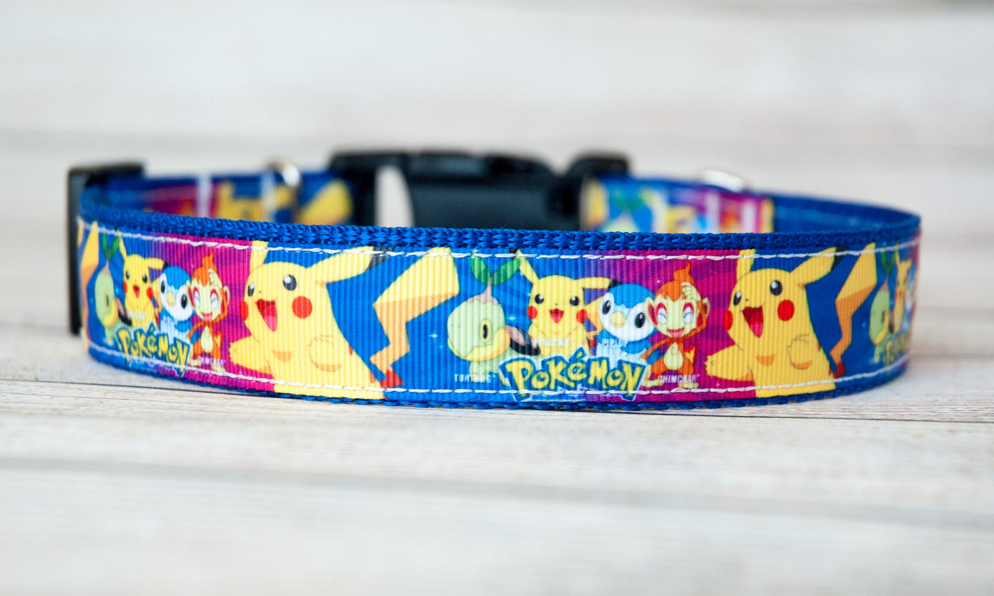 Gotta Catch 'em all Pokemon dog collar and/or leash. 1" wide