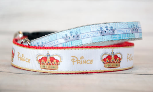 Prince collar 1"wide  or Princess dog collar 3/4" wide