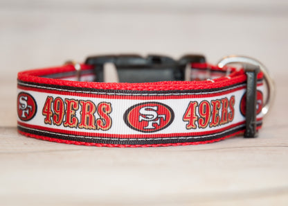 San Francisco Forty Niner's dog collar and/or leash. 1 inch wide
