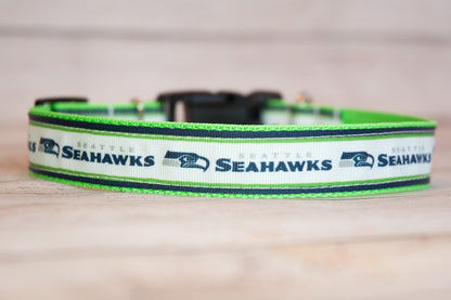Seattle Seahawks dog collar and/ or leash. 1 inch wide.