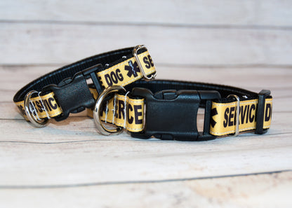 Service dog collar. 3/4 inch wide or 1" wide