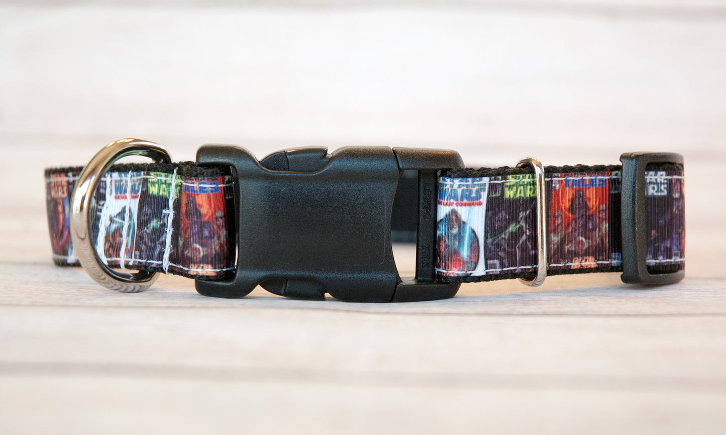 Star Wars Book covers dog collar. 1 inch wide