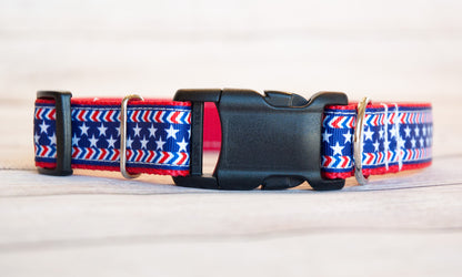 Stars and Stripes dog collar and/or leash. 1 inch wide