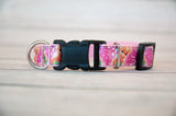 Fairy dog collar and/or leash in pink, 1" or 3/4" wide