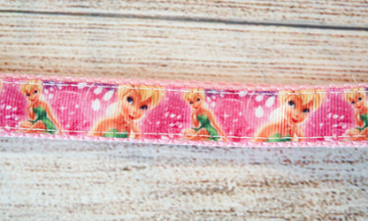 Fairy dog collar and/or leash in pink, 1" or 3/4" wide