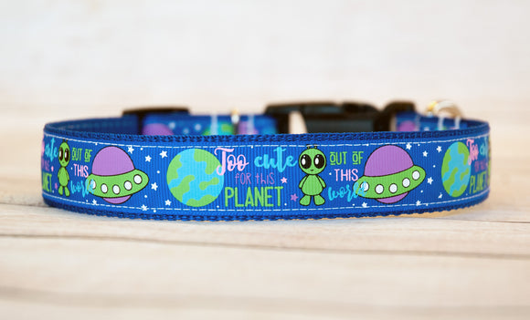 Too Cute for this Planet dog collar. 1
