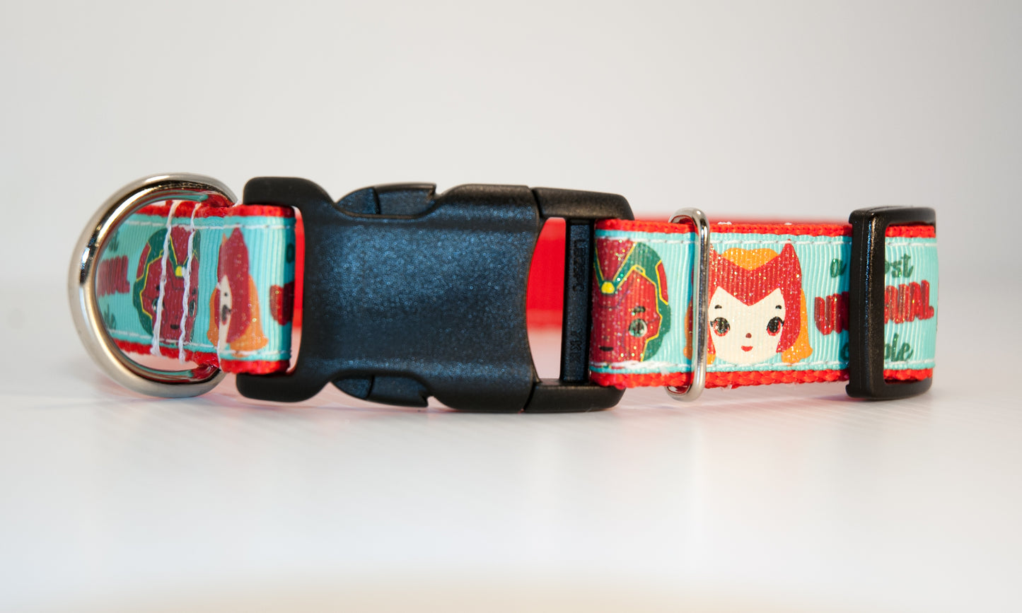 A most unusual couple Wanda Vision dog collar and/or leash. 1 inch wide