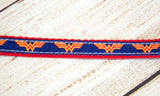 Wonder Woman symbol small dog or cat collar. 1/2 inch wide