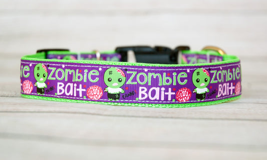 Zombie Bait 1 inch wide dog collar
